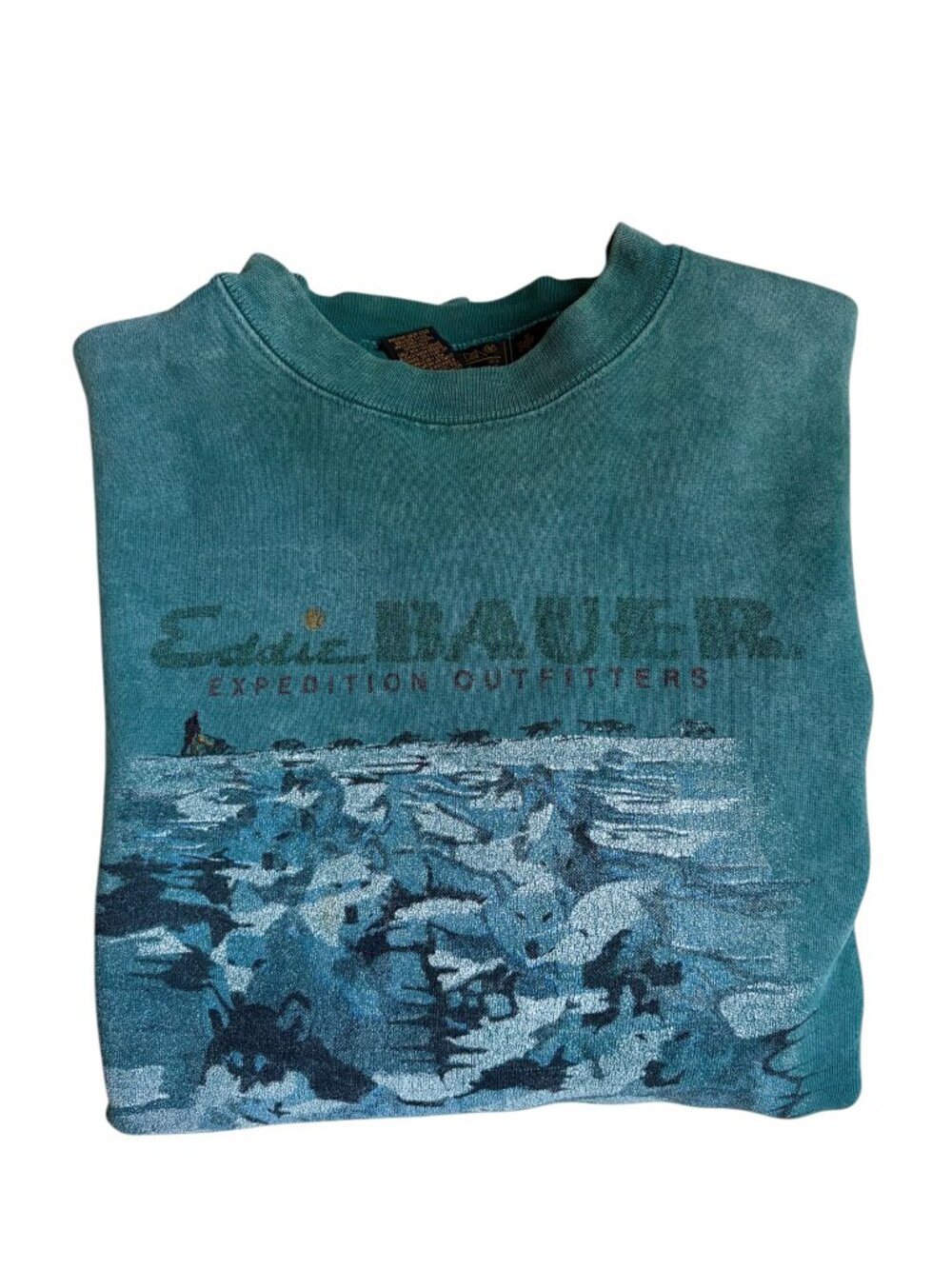Eddie Bauer Vintage 90's Graphic Sweatshirt (Green) - XL